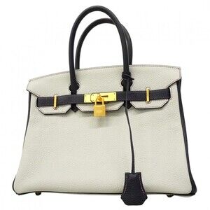 Hermes Birkin 30 Handbag, Taurillon Clemence Leather, Purple-Grey, Blue Nuit,...